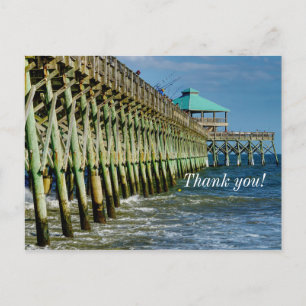 Pier Fishing Vielen Dank Postcard Postkarte