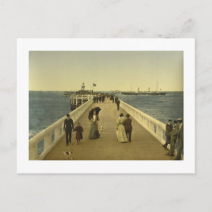 Pier in Ostende, Westflandern, Belgien Postkarte