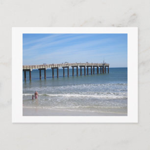 Pier mit Familie Postkarte