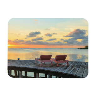 Pier mit Meerblick, Belize Magnet