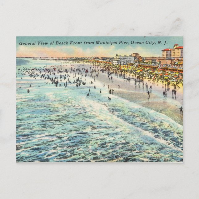 Pier, Ocean City, New Jersey Postkarte (Vorderseite)