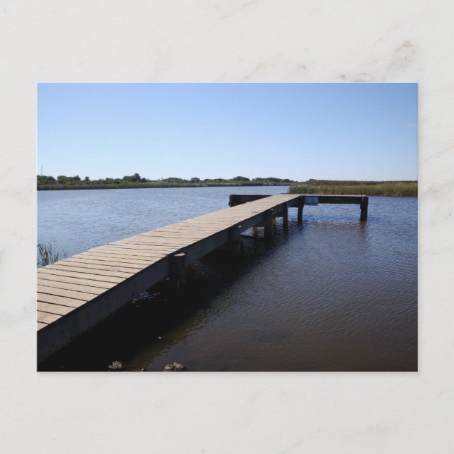 Pier, Salzmarsche, Insel Nantucket Postkarte (Vorderseite)