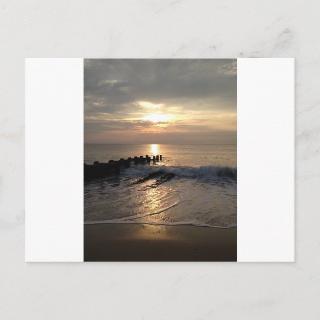 Pier-Sonnenaufgang Postkarte (Vorderseite)