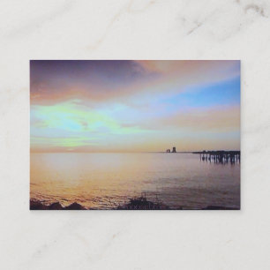Pier-Sonnenuntergang-Visitenkarte Visitenkarte