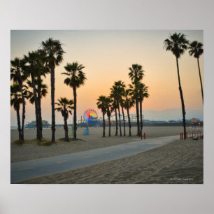 Pier USA, Kalifornien, Santa Monica am Poster