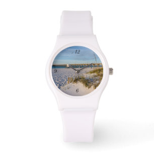 Pier von Pensacola Sand Dunes Morgenbeobachtung Armbanduhr