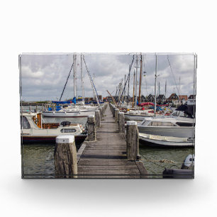 Pier with boats and yachts in Marken Netherlands Fotoblock