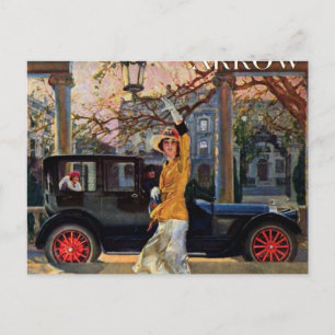 Pierce Arrow Girl Postkarte