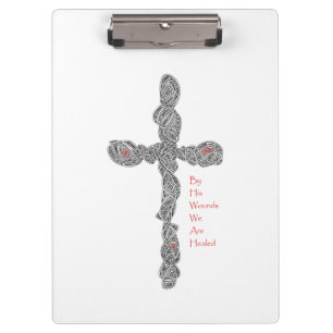 Pierced Cross - Isaiah 53:5 Klemmbrett