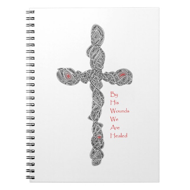 Pierced Cross - Isaiah 53:5 Notizblock (Vorderseite)