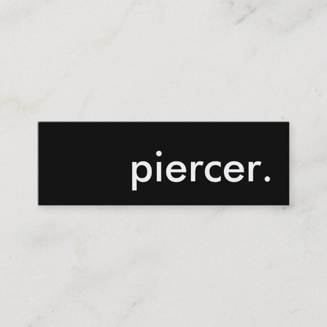 Piercer. Mini Visitenkarte (Vorderseite)