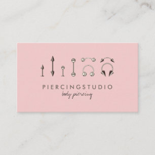 Piercing Body Juwelry Sterling Silver Pink Visitenkarte