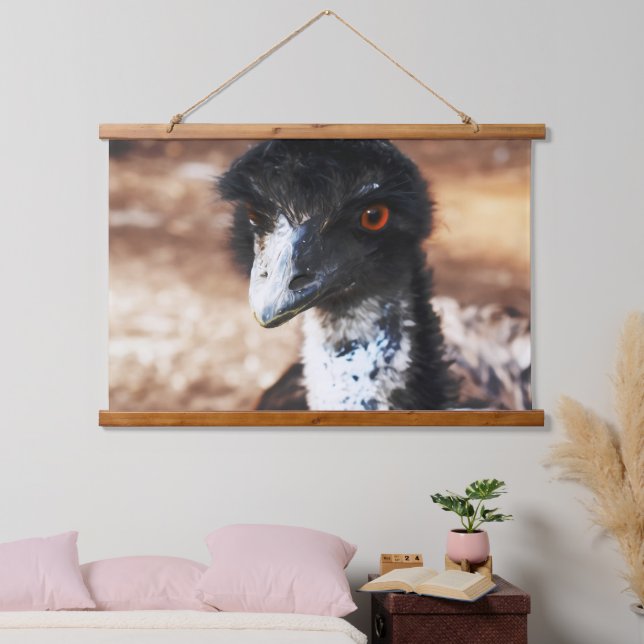 Piercing Eyes of the Outback Wandteppich Mit Holzrahmen (Schlafzimmer)