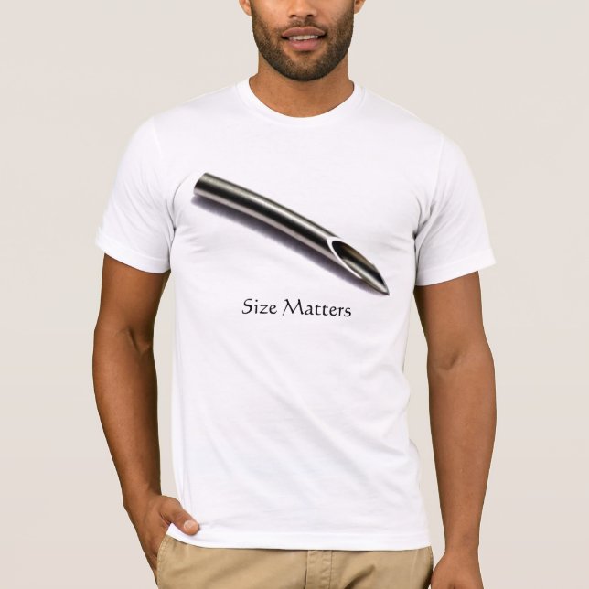 Piercing Nadel, Größen-Angelegenheiten T-Shirt (Vorderseite)