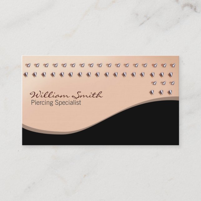 Piercing specialist Business card Visitenkarte (Vorderseite)