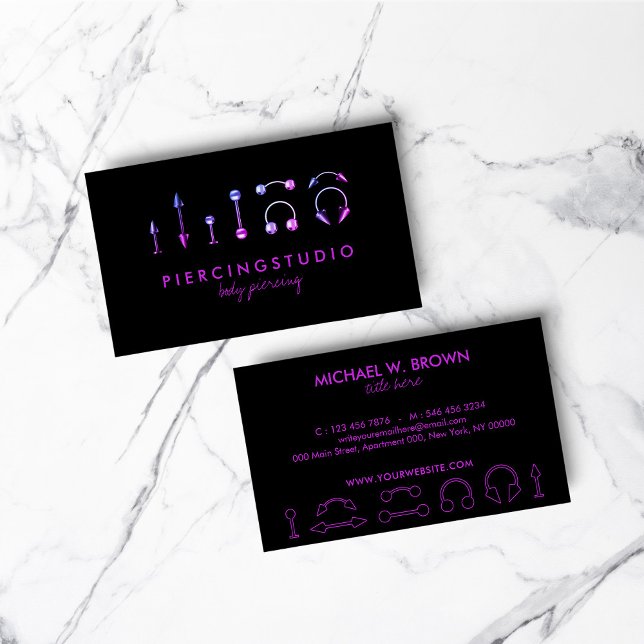 Piercing Specialist Visitenkarte (Piercing Specialist Business Card)