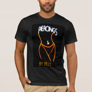 Piercings...BY (Ihr Name) Neon Lady Silhouette T-Shirt