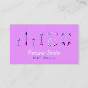 Piercingstudio elegant visitenkarte