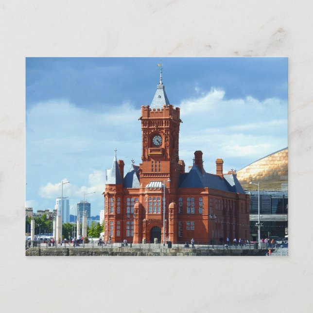 Pierhead Gebäude, Cardiff, Wales, UK Postkarte (Vorderseite)