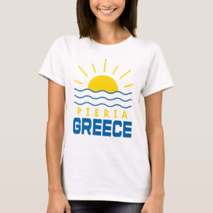 Pieria Griechenland Sonnenschein Und Meereswellen T-Shirt