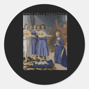 Piero Della Francesca Die Geburt für Runder Aufkleber