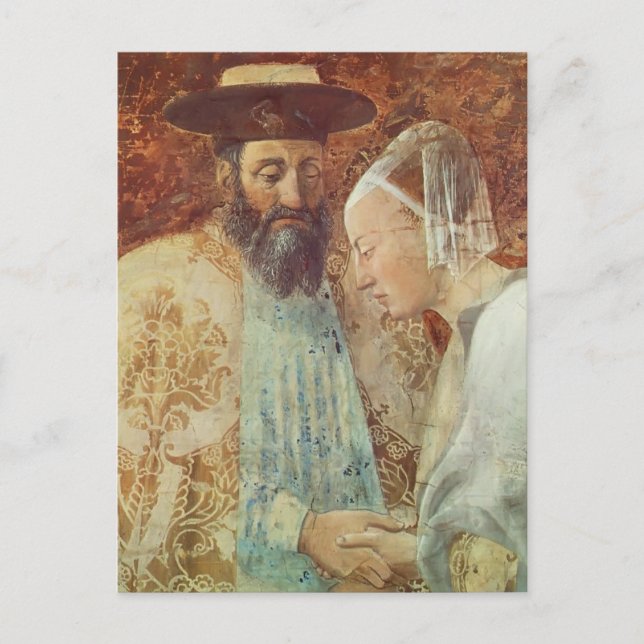 Piero Francesca: Queen Sheba Meeting King Solomon Postkarte (Vorderseite)