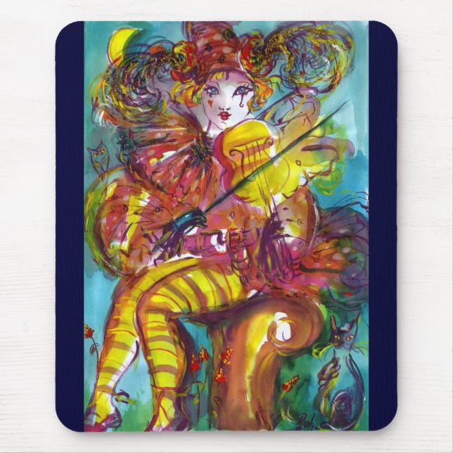 PIERO VIOLIN PLAYER / Venezianische Karnevalstunde Mousepad (Vorne)