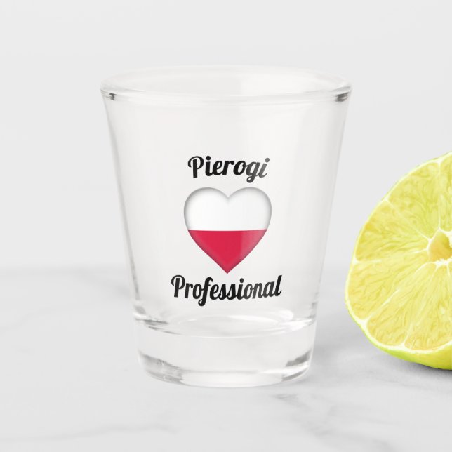 Pierogi Beruflich Shot Glass Schnapsglas (Vorderseite)