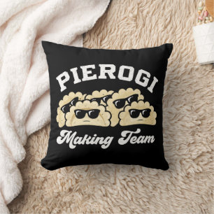 Pierogi Making Team Pierogi Maker Food Polnisch Kissen