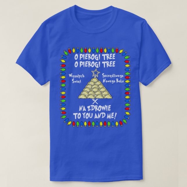Pierogi Polish Food Na Zdrowie Weihnachten T-Shirt (Design vorne)