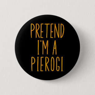 Pierogi Polska Polen Funny Food Dumpling Hallowee Button