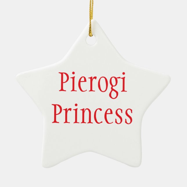 "Pierogi Princess - Frohe Weihnachten 2024" Keramik Ornament (Vorne)