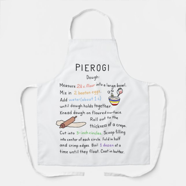 Pierogi Schürze - Teigrezeptur (Vorderseite)