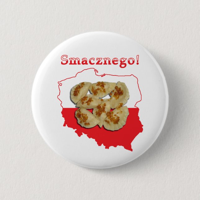 Pierogi Smacznego polnische Karte Button (Vorderseite)