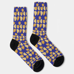 Pierogies für jeden blauen Hintergrund Socken