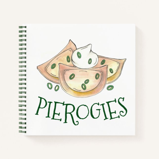 Pierogies Polnisch Ukrainische Dumplings Pierogi F Notizbuch (Vorderseite)