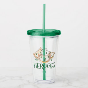 Pierogies Potato Dumplings mit Sauerkrebs Acryltrinkbecher