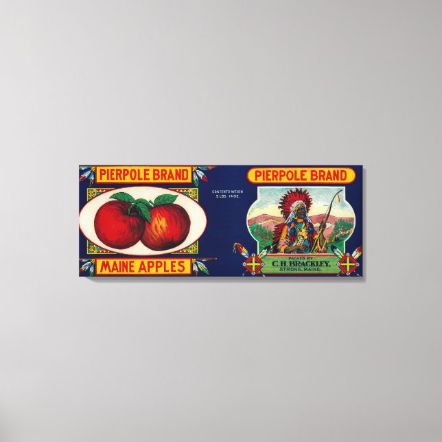 Pierpole Apple LabelStrong, ME Leinwanddruck (Vorderseite)
