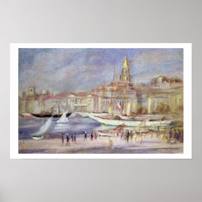Pierre A Renoir | Der alte Hafen von Marseille Poster (Vorne)