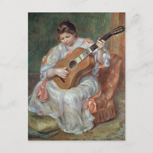 Pierre A Renoir | Der Gitarrenspieler Postkarte (Vorderseite)