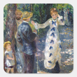 Pierre A Renoir Der Schwung Quadratischer Aufkleber
