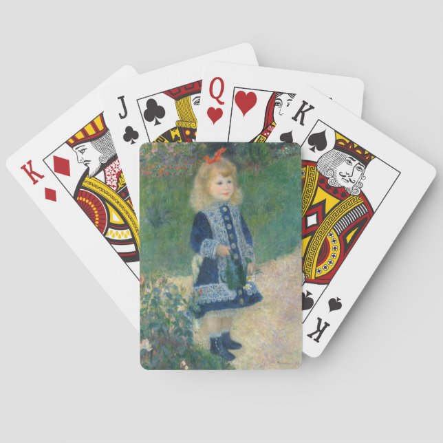 Pierre A Renoir| Ein Mädchen mit einer Wasserdose Spielkarten (Rückseite)