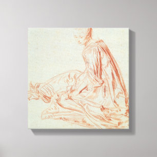 Pierre A Renoir Frau lächelt Leinwanddruck