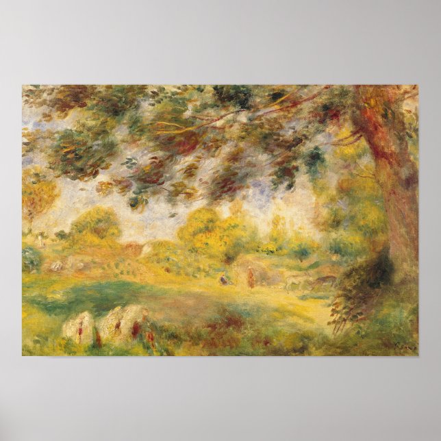 Pierre A Renoir | Frühjahrslandschaft Poster (Vorne)