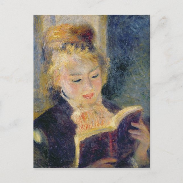 Pierre A Renoir | Girl Reading Postkarte (Vorderseite)