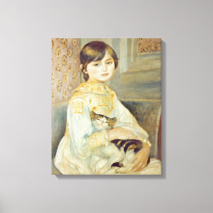Pierre A Renoir Julie Manet mit Cat Leinwanddruck