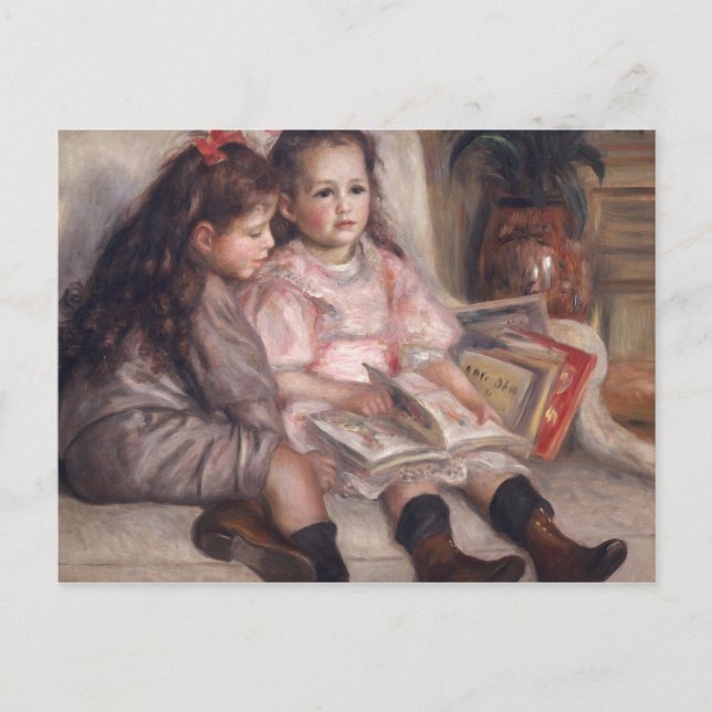 Pierre A Renoir | Kinder von Kampfhandlungen Caill Postkarte (Vorderseite)