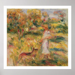 Pierre A Renoir Landschaft mit der Ehefrau des K Poster