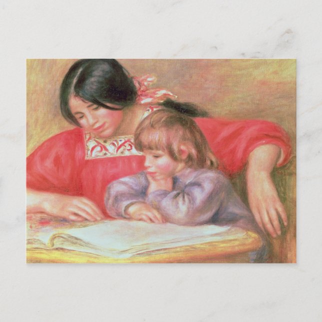 Pierre A Renoir | Leontine und Coco Postkarte (Vorderseite)