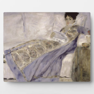 Pierre A Renoir   Madame Monet auf einem Sofa Fotoplatte